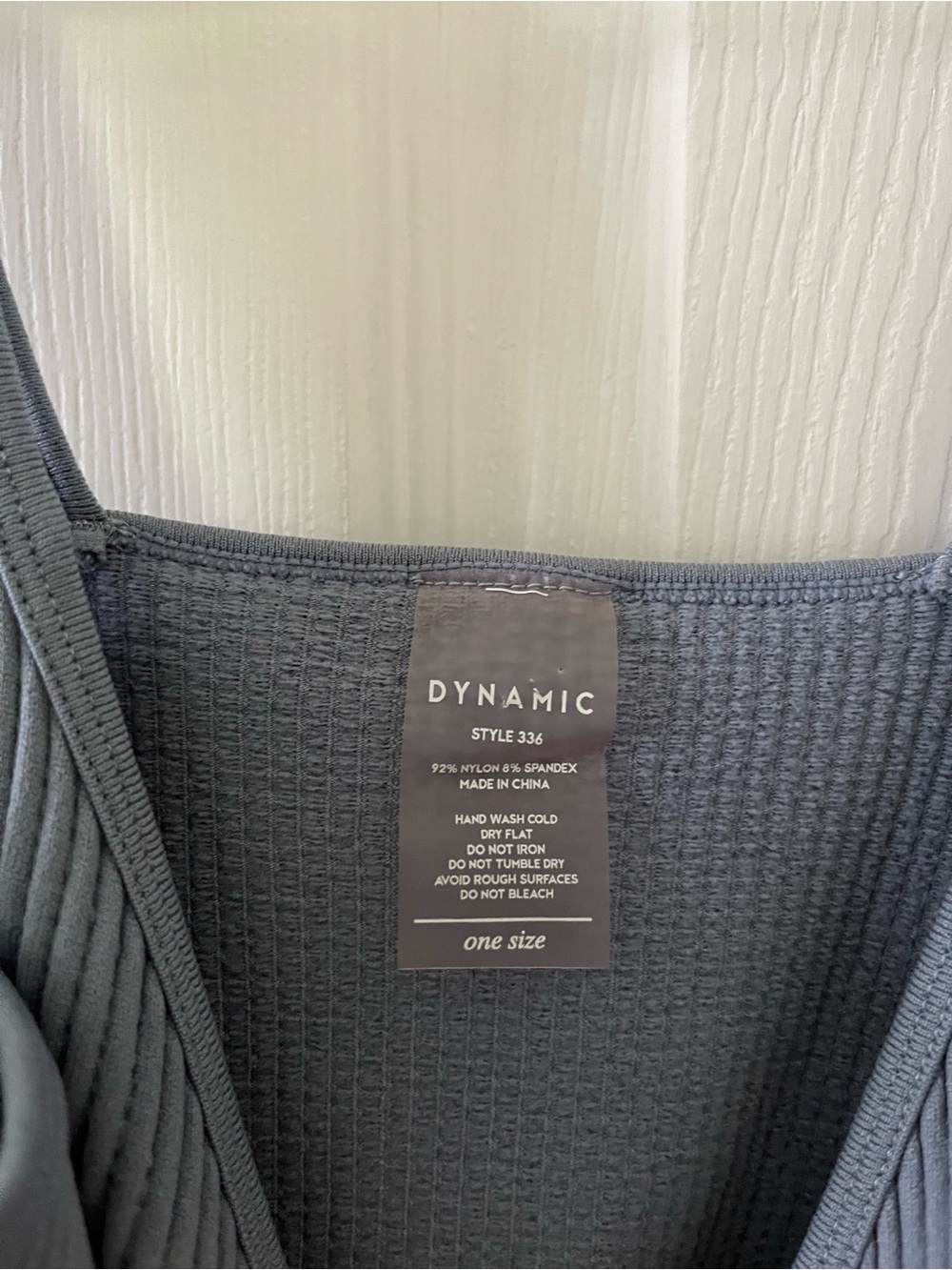 Dynamic Ribbed V-Neck Tank Top - Slate Blue - Picture 3 of 7